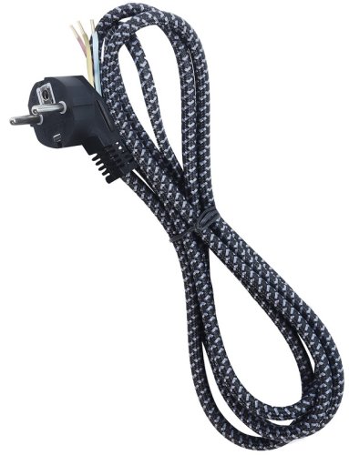 Шнур с электрической вилкой для утюга или чайника Smartbuy 1.8м черный картинка 